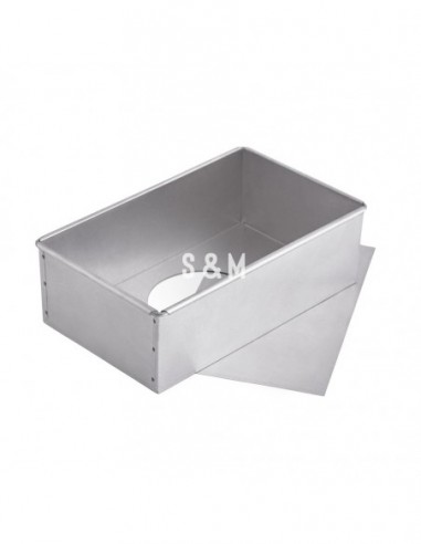 Molde Rectangular desmontable para Pan 10 x 20 x 7 cms